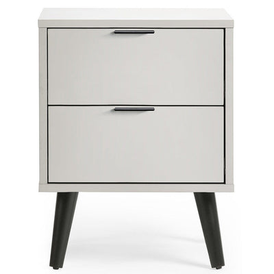 Alba 2 Drawer Bedside - Silk Grey – Julian Bowen