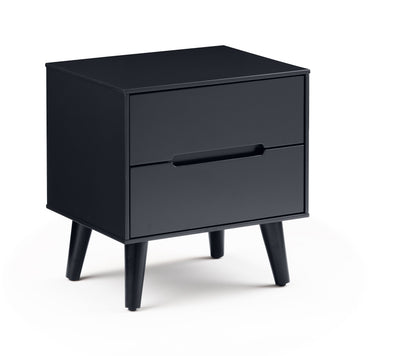 Alicia 2 Drawer Bedside - Anthracite – Julian Bowen