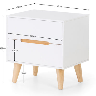 Alicia 2 Drawer Bedside – Julian Bowen, view 2