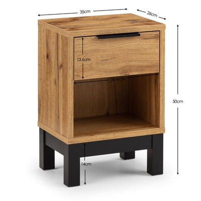 Bali 1 Drawer Bedside – Julian Bowen, view 6