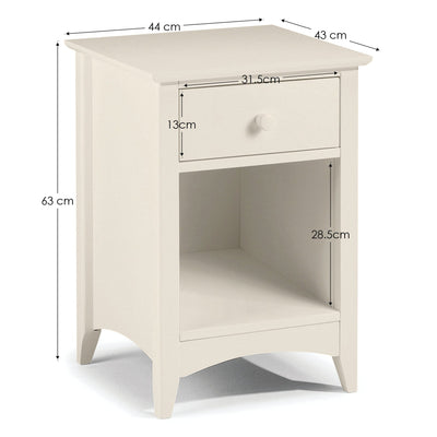 Cameo 1 Drawer Bedside – Julian Bowen, view 4