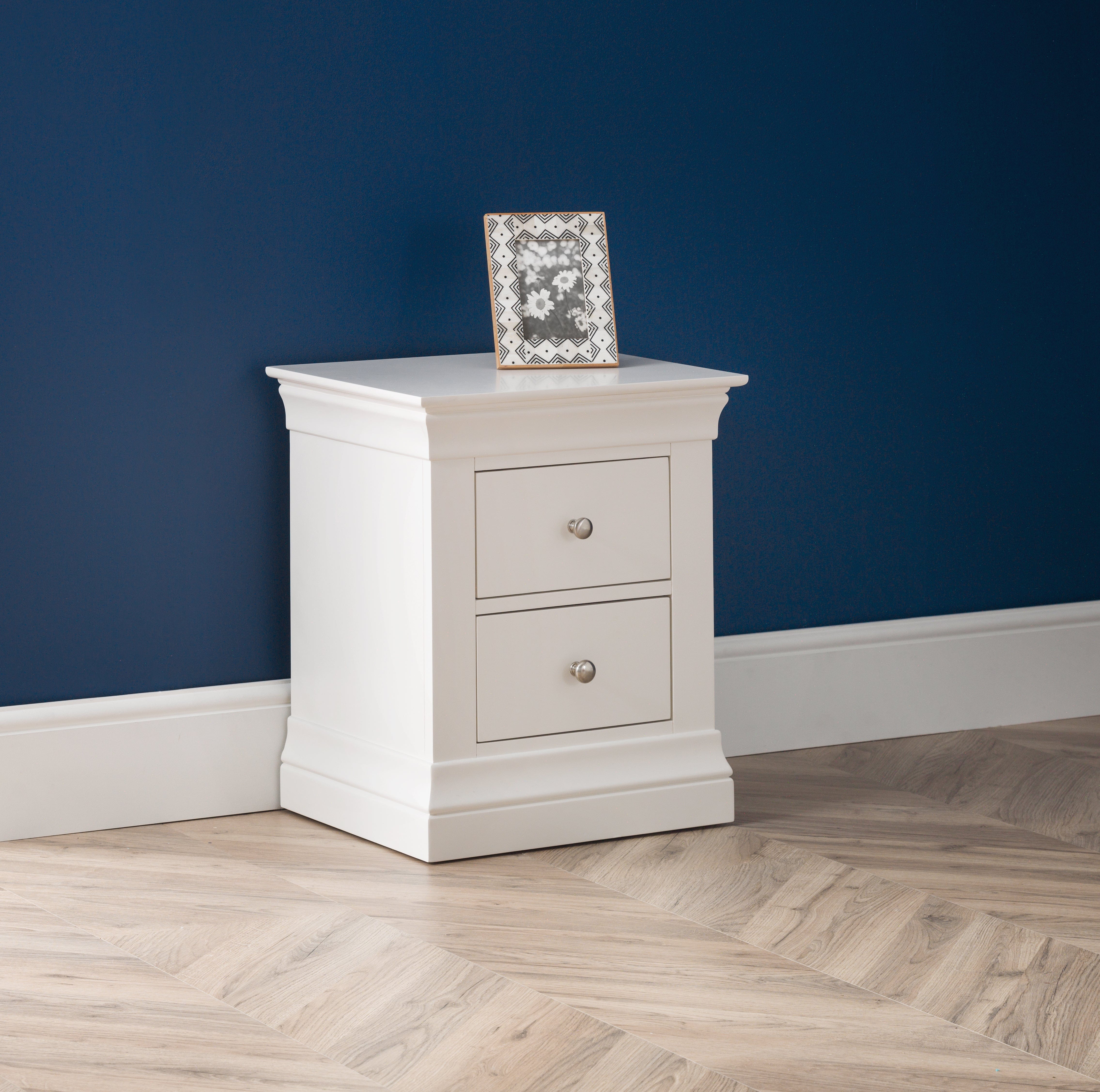 Clermont 2 Drawer Bedside Cabinet – Julian Bowen, view 2