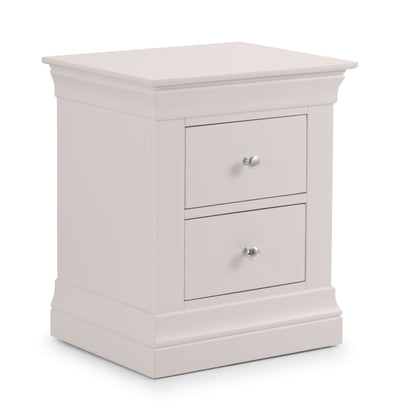 Clermont 2 Drawer Bedside - Light Grey – Julian Bowen