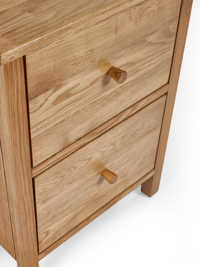Coxmoor 2 Drawer Bedside - Oak – Julian Bowen, view 6