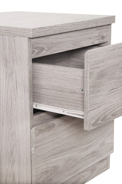 Jupiter  2 Drawer Bedside Grey Oak – Julian Bowen, view 5