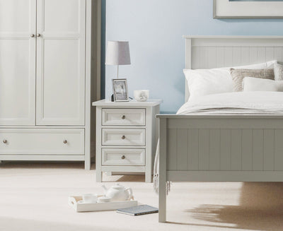 Maine 3 Drawer Bedside- Dove Grey – Julian Bowen, view 2