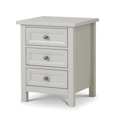 Maine 3 Drawer Bedside- Dove Grey – Julian Bowen