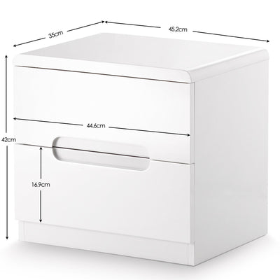 Manhattan 2 Drawer Bedside – Julian Bowen, view 3