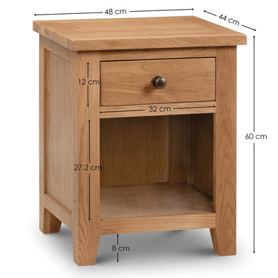 Marlborough 1 Drawer Bedside Ass – Julian Bowen, view 4