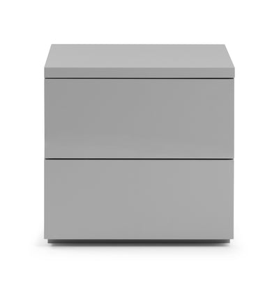 Monaco 2 Drw Bedside - Grey Gloss – Julian Bowen, view 2
