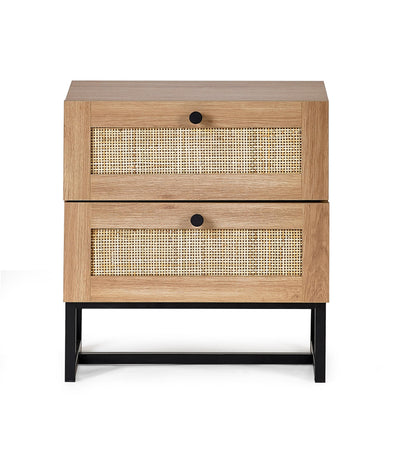 Padstow 2 Drawer Bedside - Oak – Julian Bowen, view 3