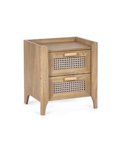 Sydney 2 Drawer Bedside - Rattan Effect – Julian Bowen