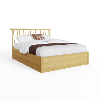 Fusum Spindle Ottoman Bed - Oak – GFW, view 7