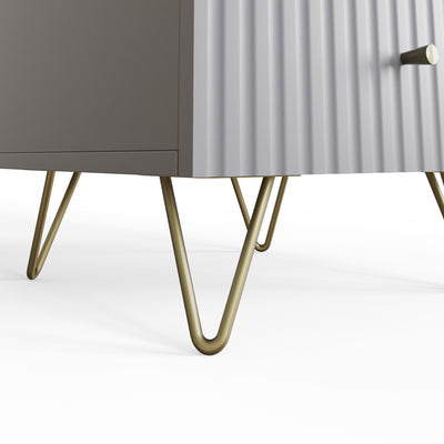 Thalia 2 Drawer Bedside Table – Grey
