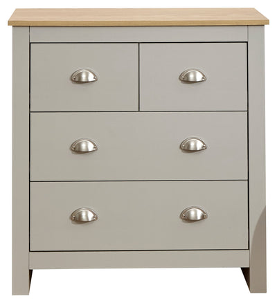Lancaster 2+2 Drawer Chest Grey – GFW