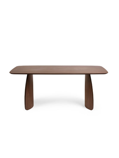 Artemis Curved Leg Walnut Dining Table – Julian Bowen, view 3