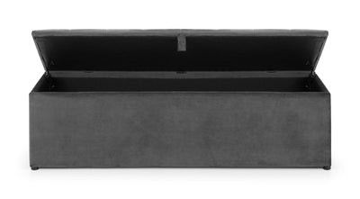 Julian Bowen Blanket Box Ravello Blanket Box Dark Grey Velvet Bed Kings