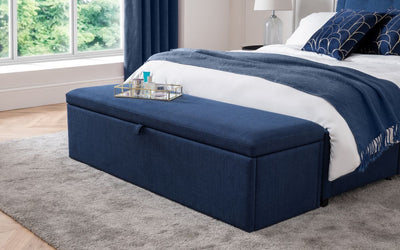 Sorrento Blanket Box - Blue – Julian Bowen, view 3