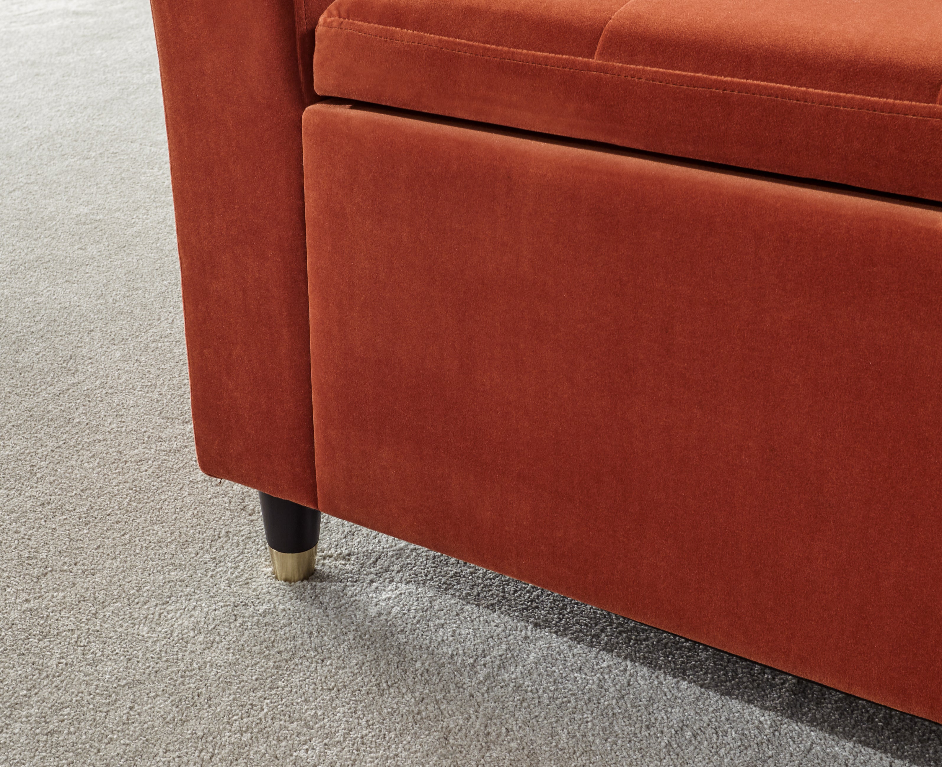 Genoa Window Seat Russet Fabric – GFW, view 4