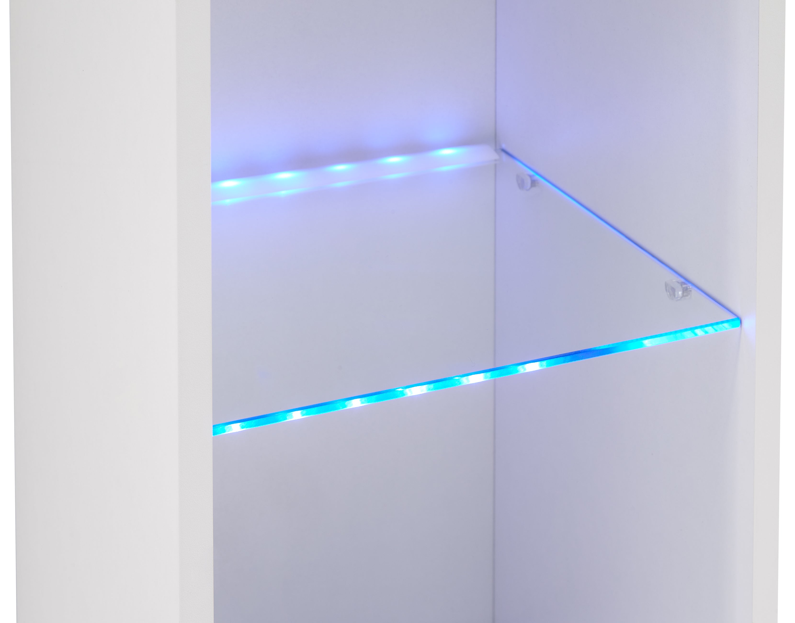 Galicia Tall Shelf Unit With Led White – GFW, view 13