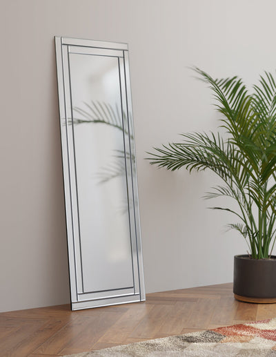 Deco Frameless Dress Mirror – Julian Bowen, view 2