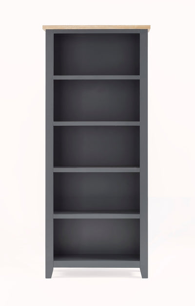 Bordeaux Tall Bookcase Dark Grey – Julian Bowen, view 3