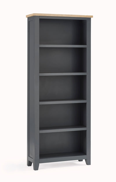 Bordeaux Tall Bookcase Dark Grey – Julian Bowen
