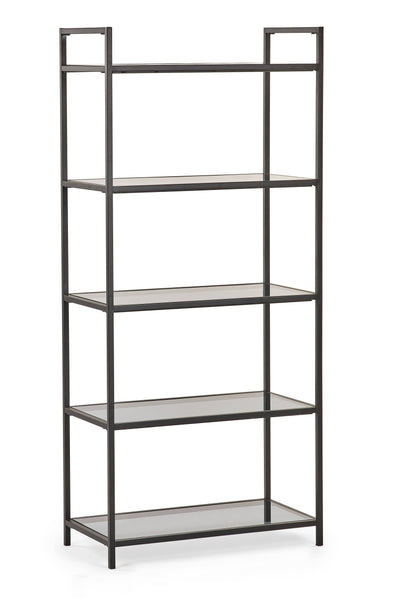 Julian Bowen Bookcase Chicago Tall Bookcase Smoked Glass Bed Kings