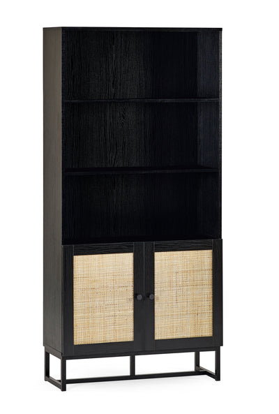 Padstow Tall Bookcase - Black – Julian Bowen