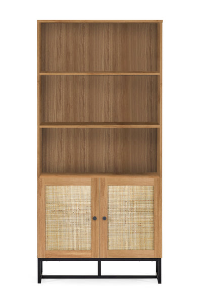 Padstow Tall Bookcase - Oak – Julian Bowen, view 2