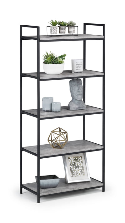 Staten Tall Concrete Bookcase – Julian Bowen, view 3