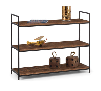 Tribeca Low Bookcase - Walnut – Julian Bowen, view 2