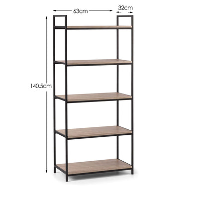 Tribeca Tall Bookcase  - Sonoma Oak – Julian Bowen, view 3