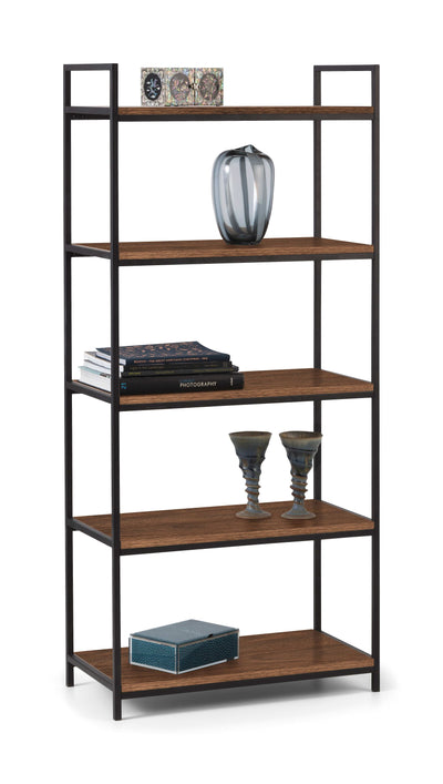 Tribeca Tall Bookcase - Walnut – Julian Bowen, view 2