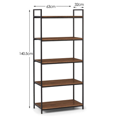Tribeca Tall Bookcase - Walnut – Julian Bowen, view 3