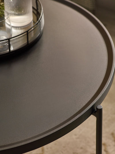Sagrada Round Black Coffee and Lamp Table Set – Julian Bowen, view 9