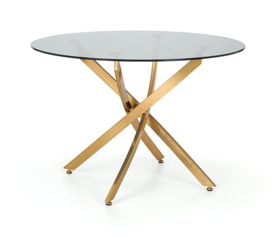 Montero Round Table and 4 Grey Delaunay Chairs