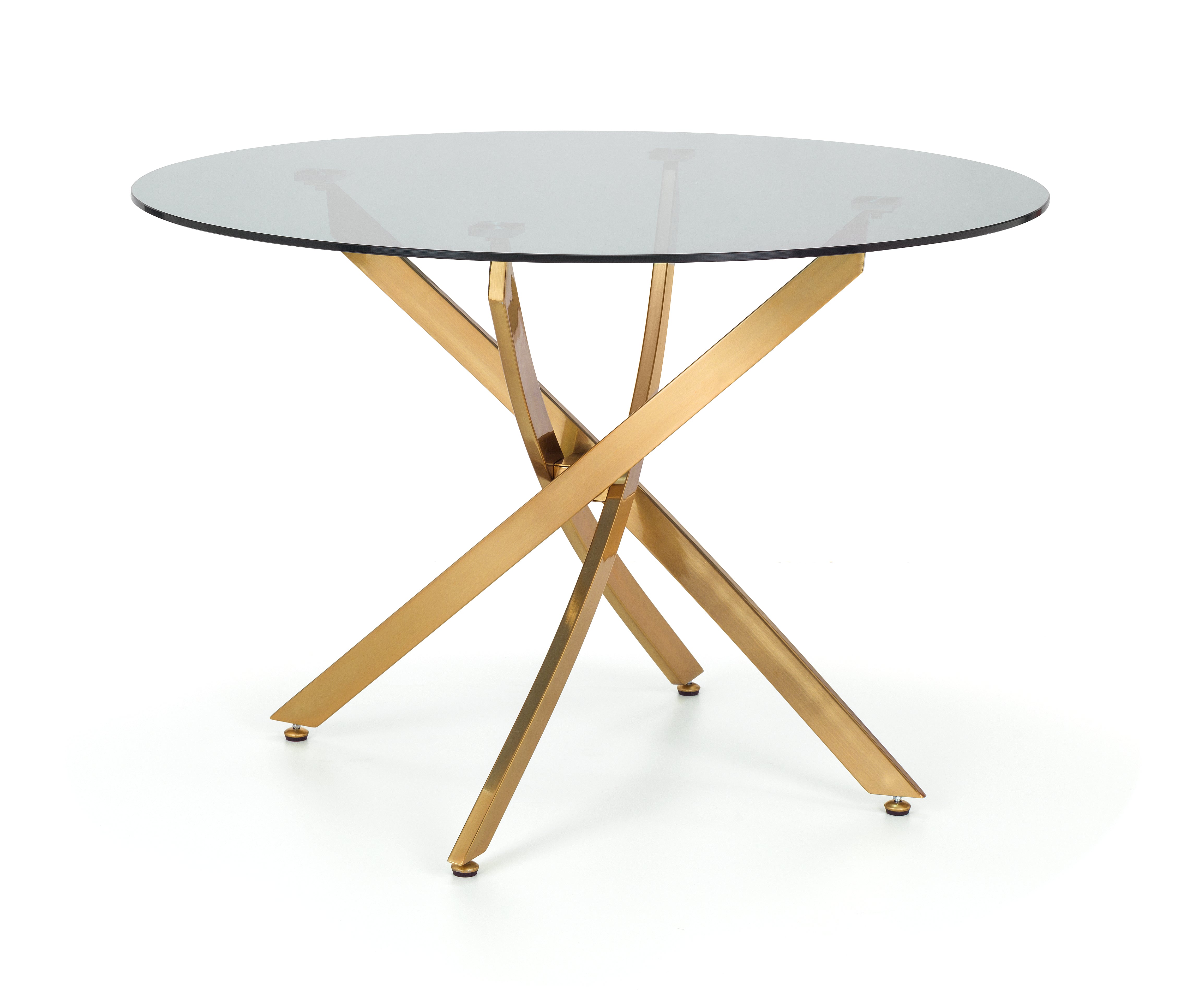Montero Round Table and 4 Grey Delaunay Chairs