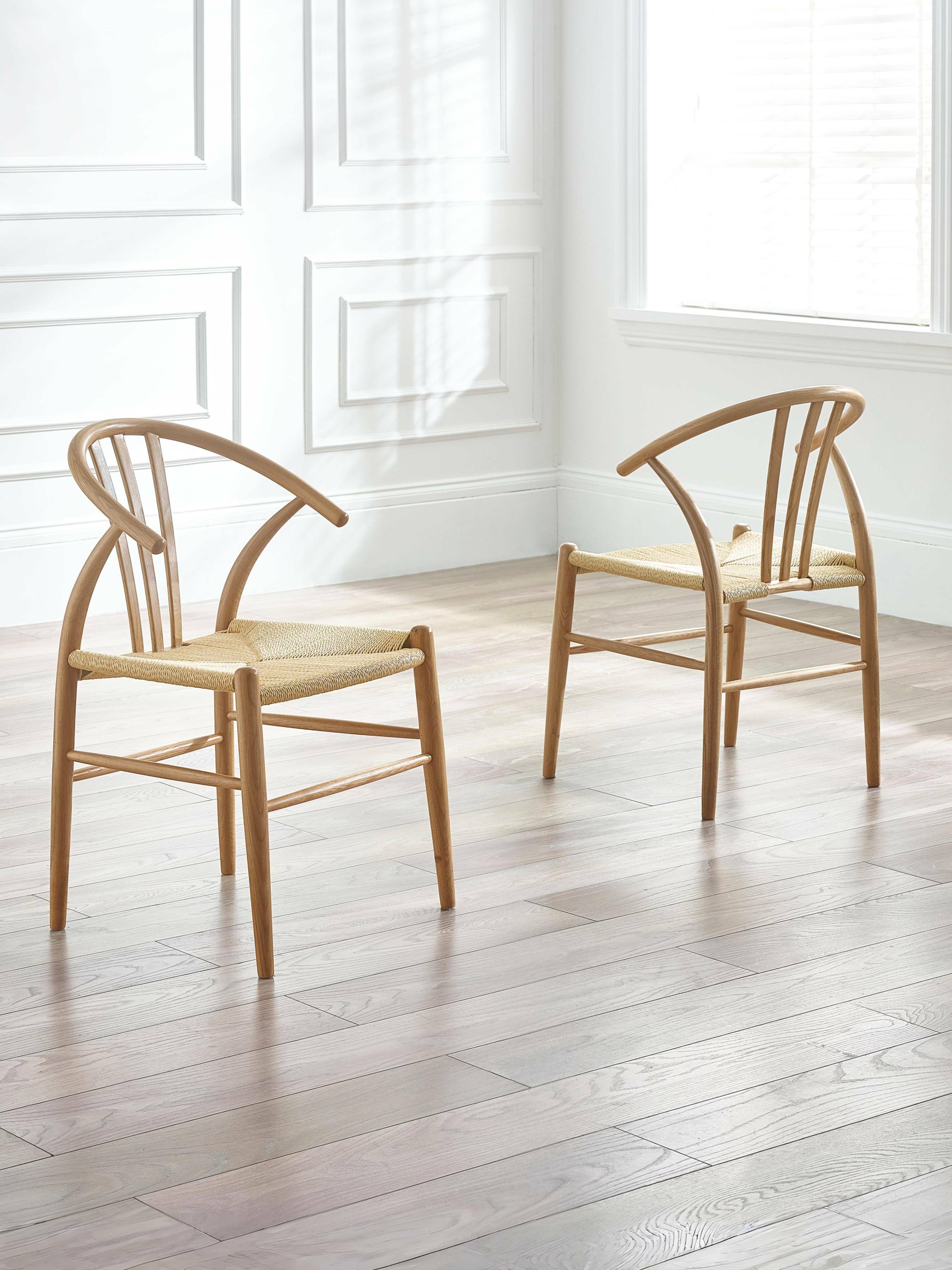 Symi Natural Oak Dining Chairs (Set of 2) – Julian Bowen, view 2