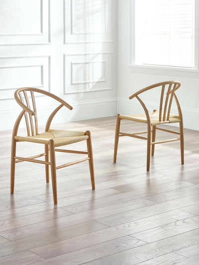 Symi Natural Oak Dining Chairs (Set of 2) – Julian Bowen, view 2