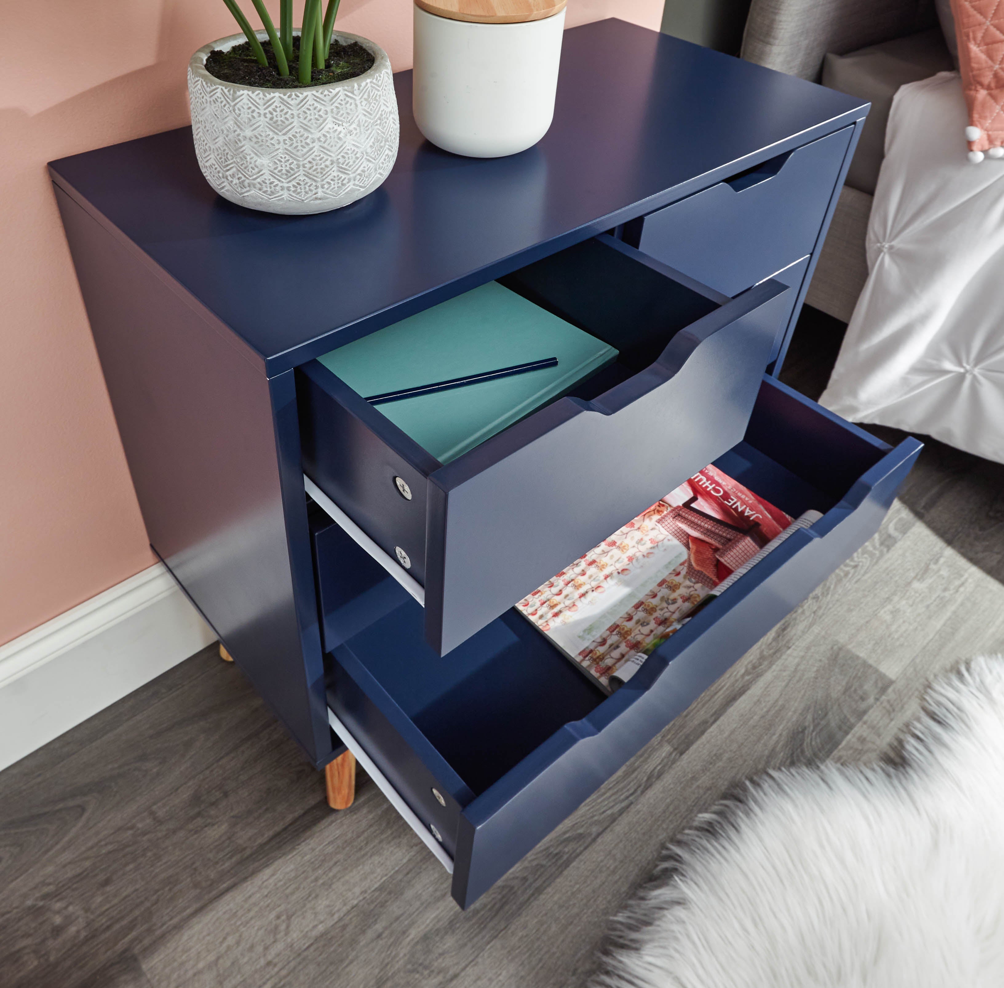 Nyborg 2+2 Drawer Chest Nightshadow – Nightshadow
