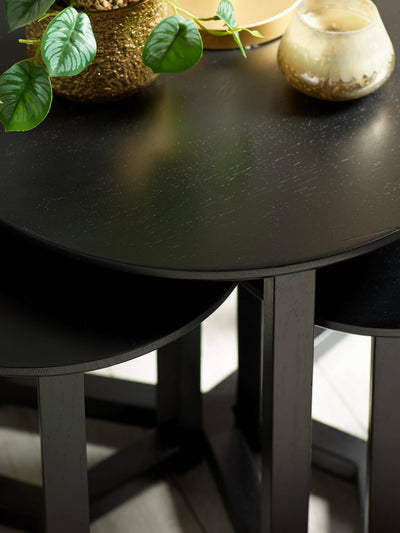 Nidri Black Nest Of 3 Tables – Julian Bowen, view 5