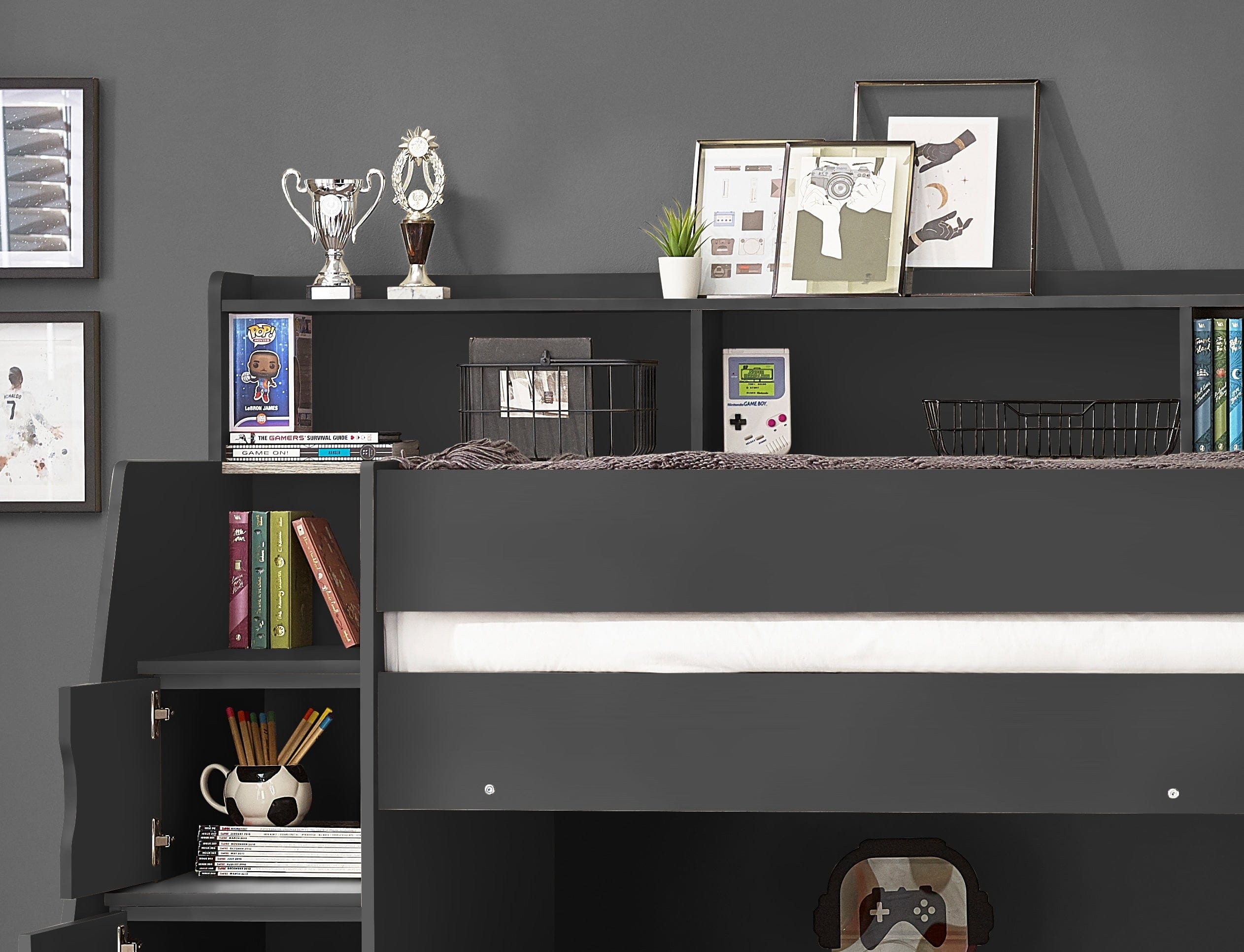 Camelot Staircase Bunk Anthracite – Julian Bowen, view 3
