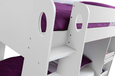 Julian Bowen Bunk Bed Single 90cm 3ft Eclipse Bunk Bed - White Bed Kings