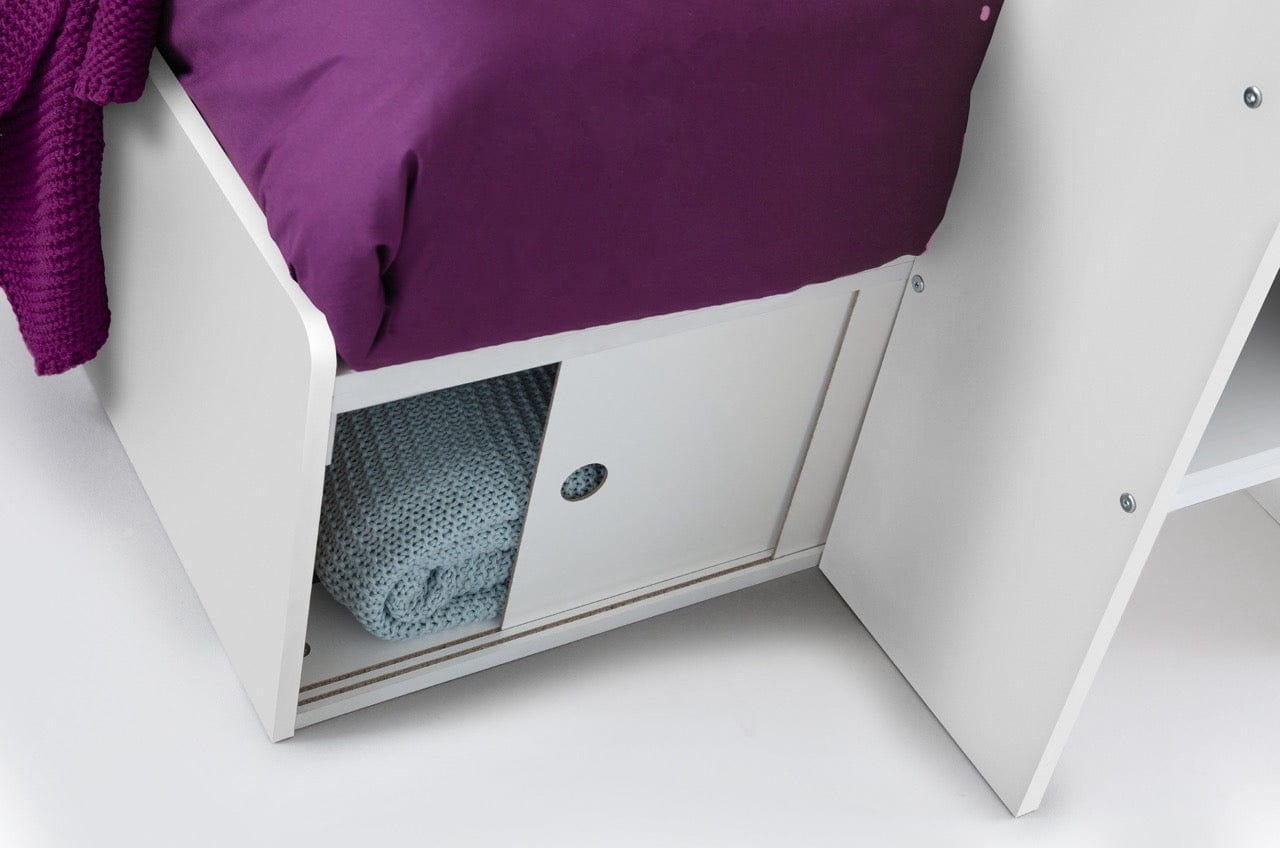 Julian Bowen Bunk Bed Single 90cm 3ft Eclipse Bunk Bed - White Bed Kings