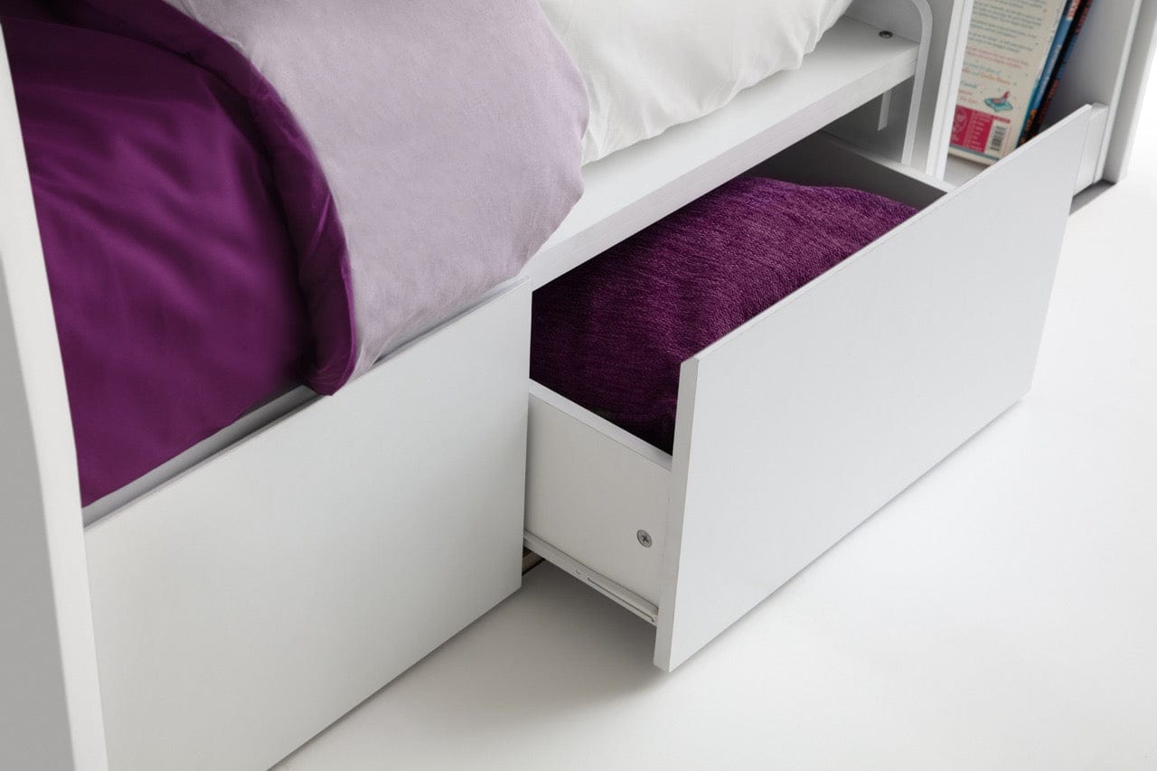 Julian Bowen Bunk Bed Single 90cm 3ft Eclipse Bunk Bed - White Bed Kings