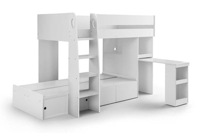 Julian Bowen Bunk Bed Single 90cm 3ft Eclipse Bunk Bed - White Bed Kings