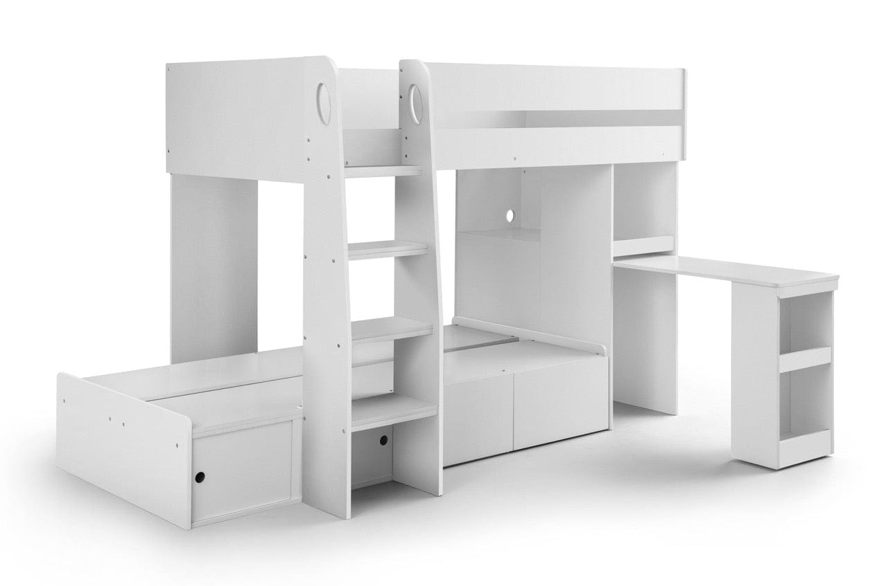 Julian Bowen Bunk Bed Single 90cm 3ft Eclipse Bunk Bed - White Bed Kings