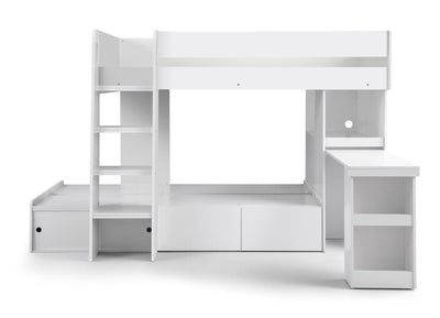 Julian Bowen Bunk Bed Single 90cm 3ft Eclipse Bunk Bed - White Bed Kings