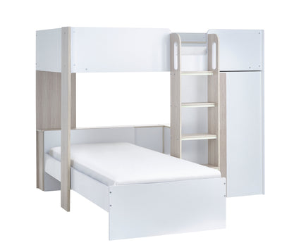 Horizon Bunk Bed - Pale Wood And White – Julian Bowen